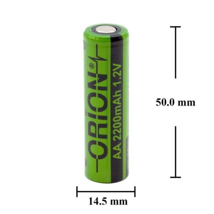 orion 1.2v 2200mah nimh aa pil