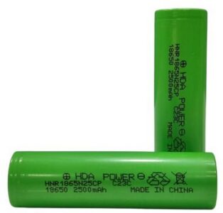 hda power 18650 2500mAh 3.7V 12C
