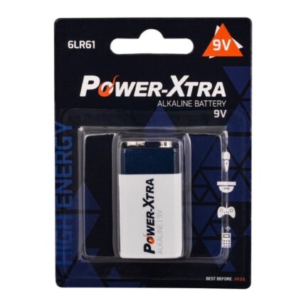power-xtra 9v alkalin pil