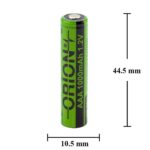 Orion AAA 1.2V 1000mAh Ni-MH Başsız Pil (1A)