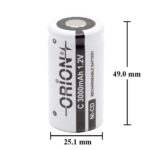 Orion C 1.2V C 3000mAh Ni-Cd Başsız Pil (9A)