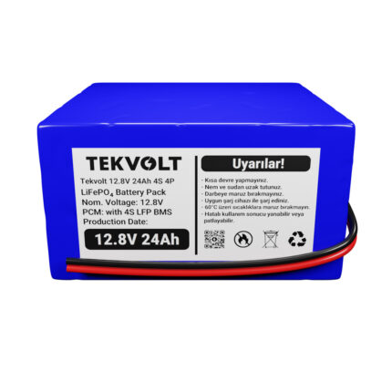 Tekvolt 12V 24Ah LiFePO4 Batarya