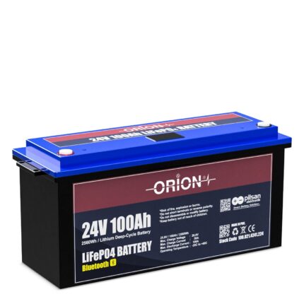 Orion 24V 100Ah LiFePO4 Ekranlı Bluetoothlu Akü