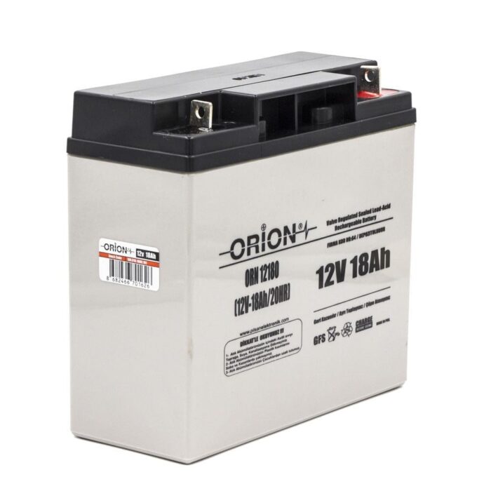 Orion 12V 18Ah Bakımsız Kuru Akü