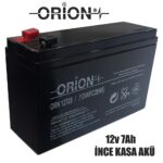 Orion 12V 7Ah Bakımsız Kuru Akü İnce Kasa