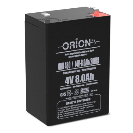 Orion 4V 8Ah Bakımsız Kuru Akü