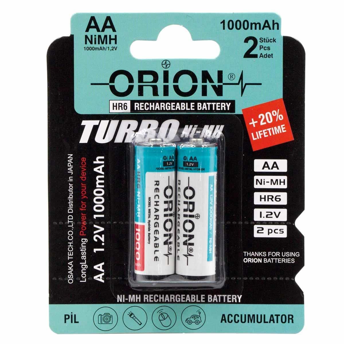 orion-1000mah-ni-mh-aa-sarj-edilebilir-kalem-pil-2li-paket Orion 1000mAh Ni-Mh AA Şarj Edilebilir Kalem Pil 2’li Paket