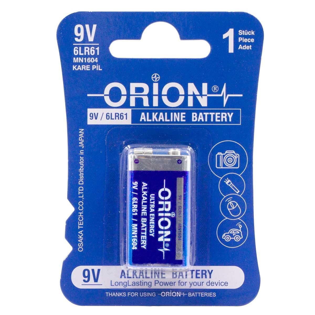 orion-9v-alkalin-pil Orion 9V Alkalin Pil