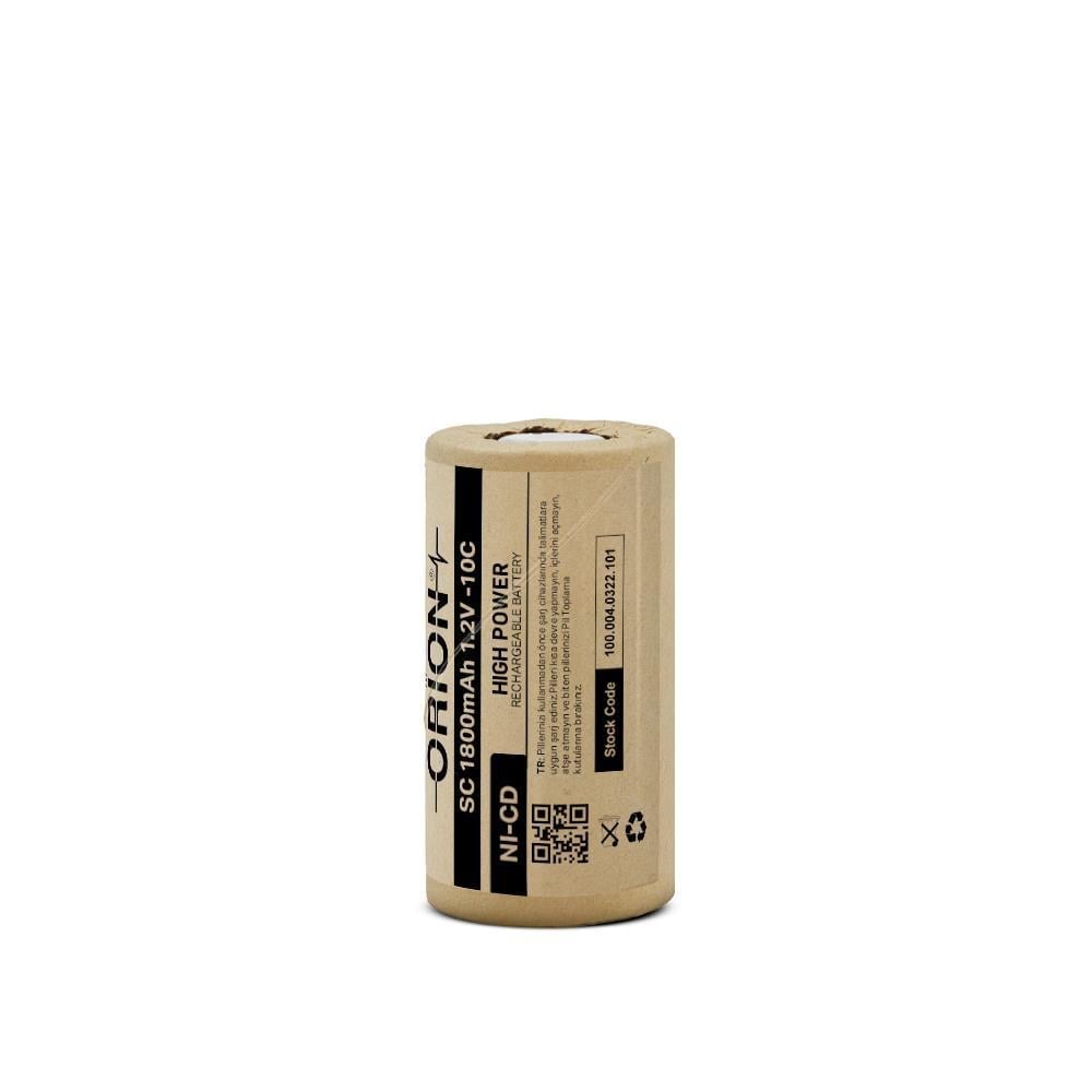 orion-sc-1v2-1800mah-ni-cd-bassiz-pil Orion SC 1.2V 1800mAh Ni-Cd Başsız Pil (5.4A)
