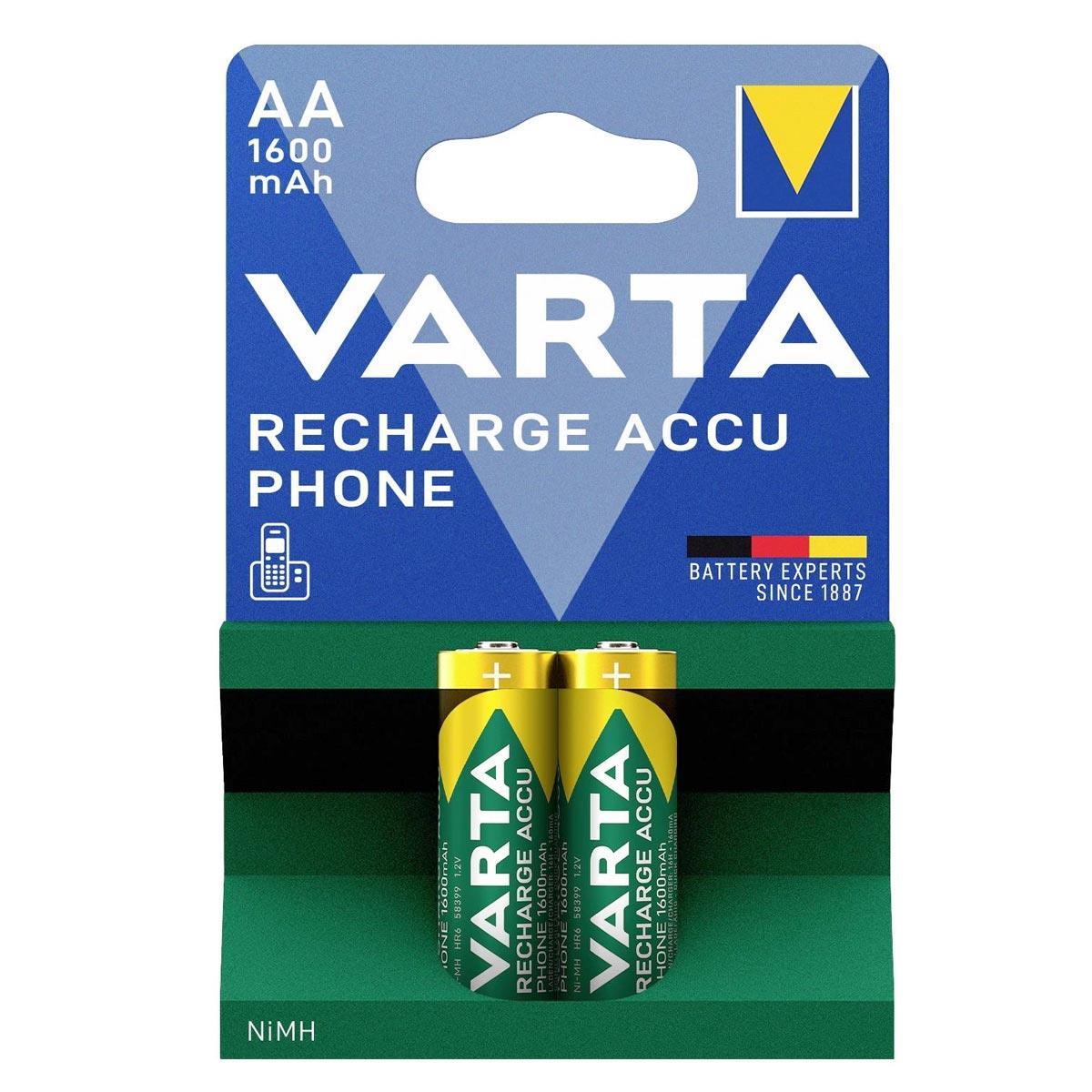 varta-58399-phone-1600mah-aa-sarj-edilebilir-kalem-pil-2li-paket Varta 58399 Phone 1600mAh AA Şarj Edilebilir Kalem Pil 2'li Paket