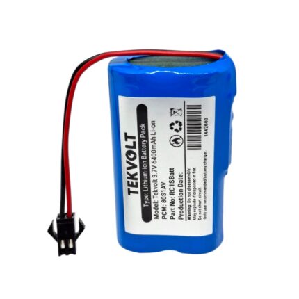 Tekvolt 3.7V 18650 6400mAh RC Oyuncak Araba Pili - SM-2P Soket